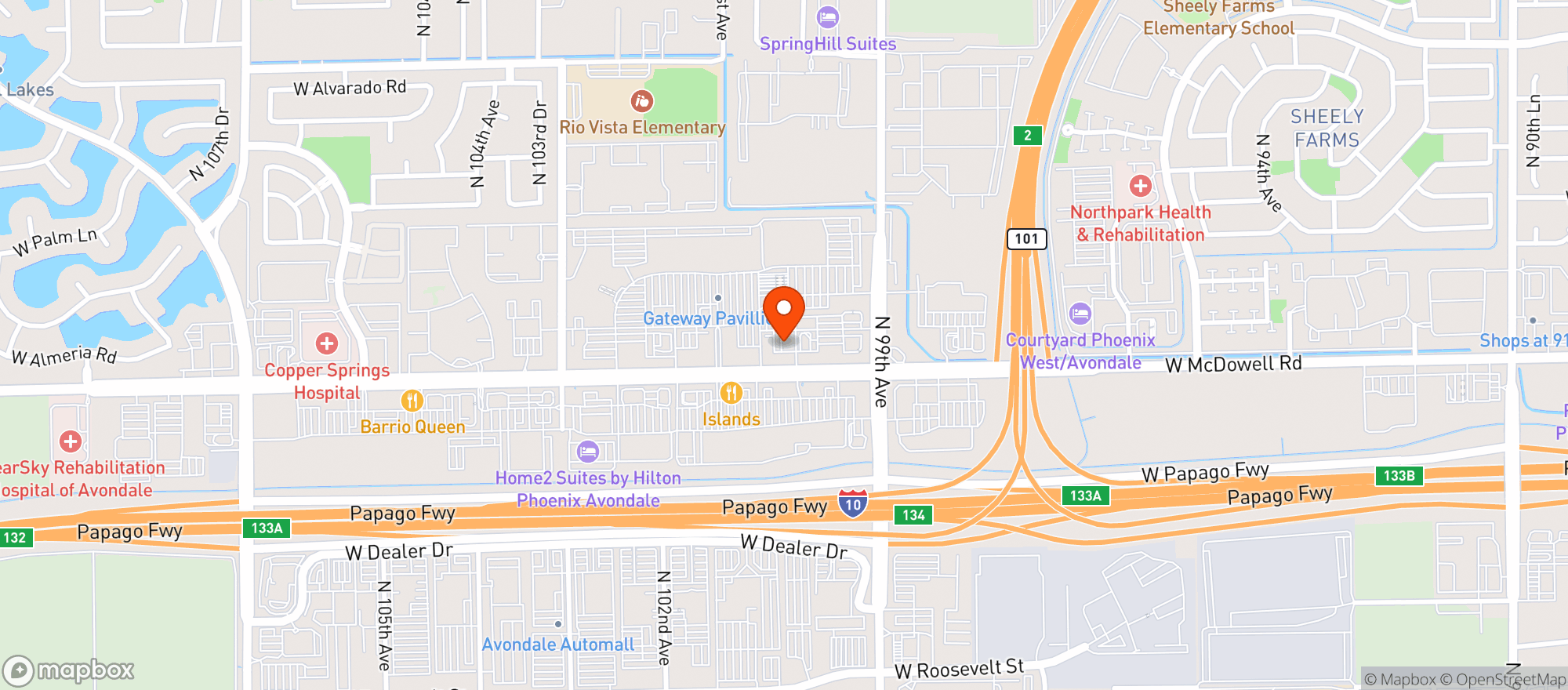 Map showing Vitamin Shoppe - Avondale