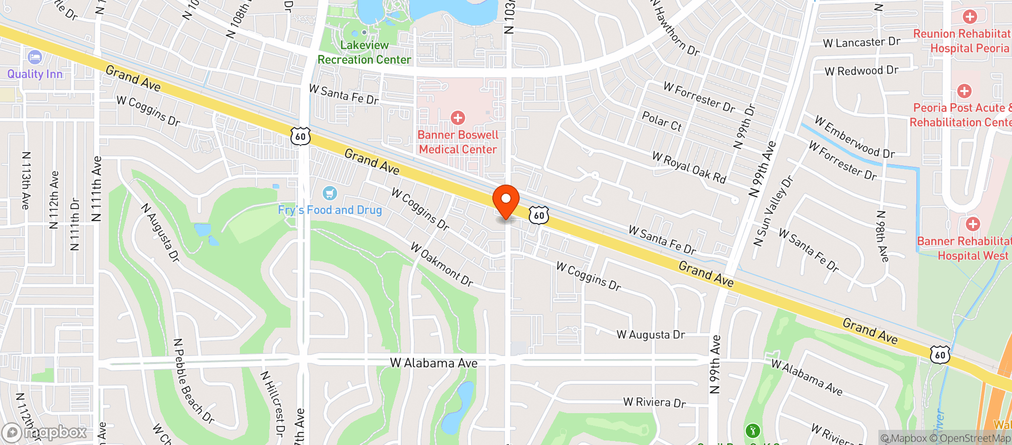 Map showing Blu Bliss CBD Dispensary