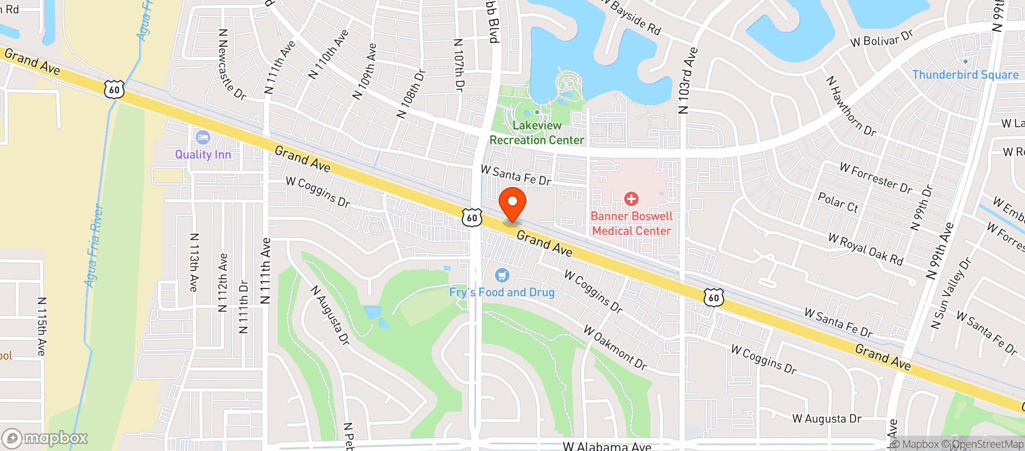 Map showing Frys Food & Drug Store
