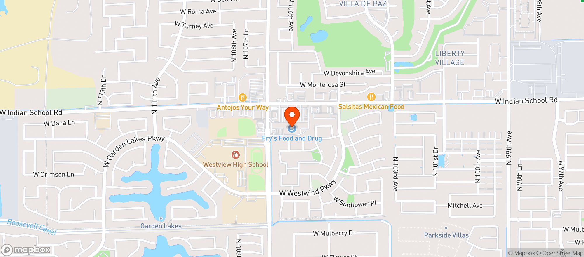 Map showing Frys Food & Drug Store #66