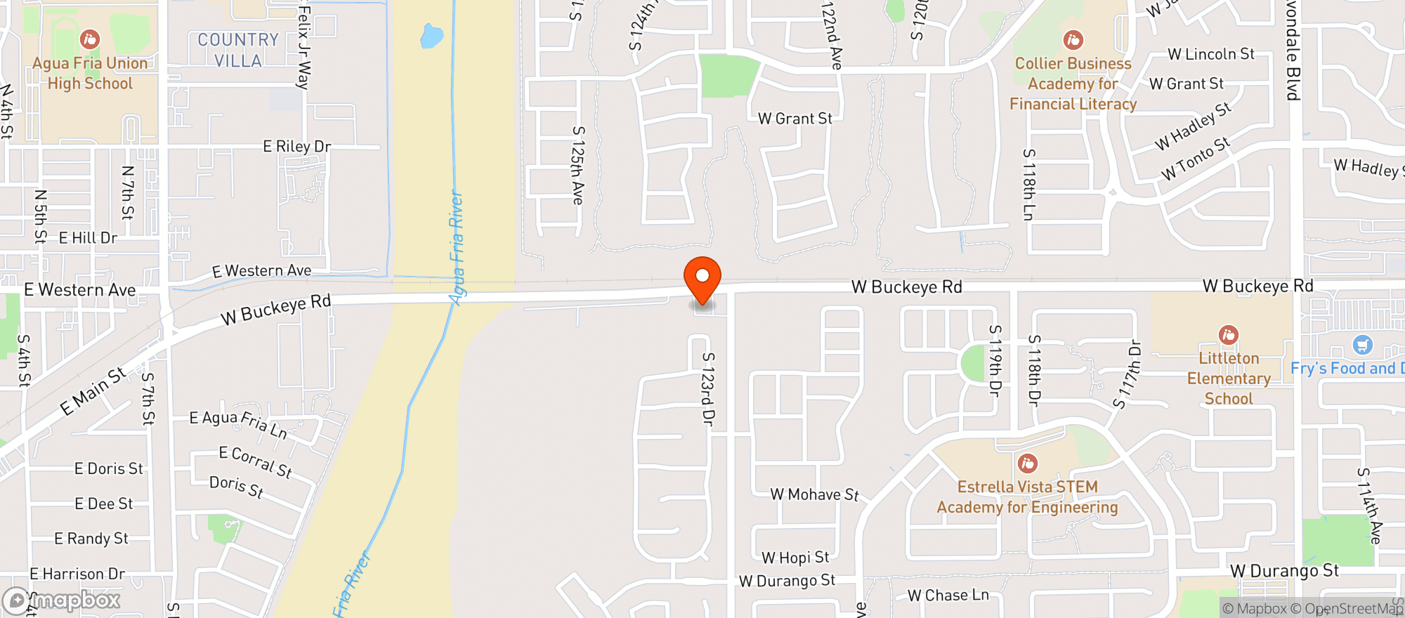 Map showing Fiesta Barn Market