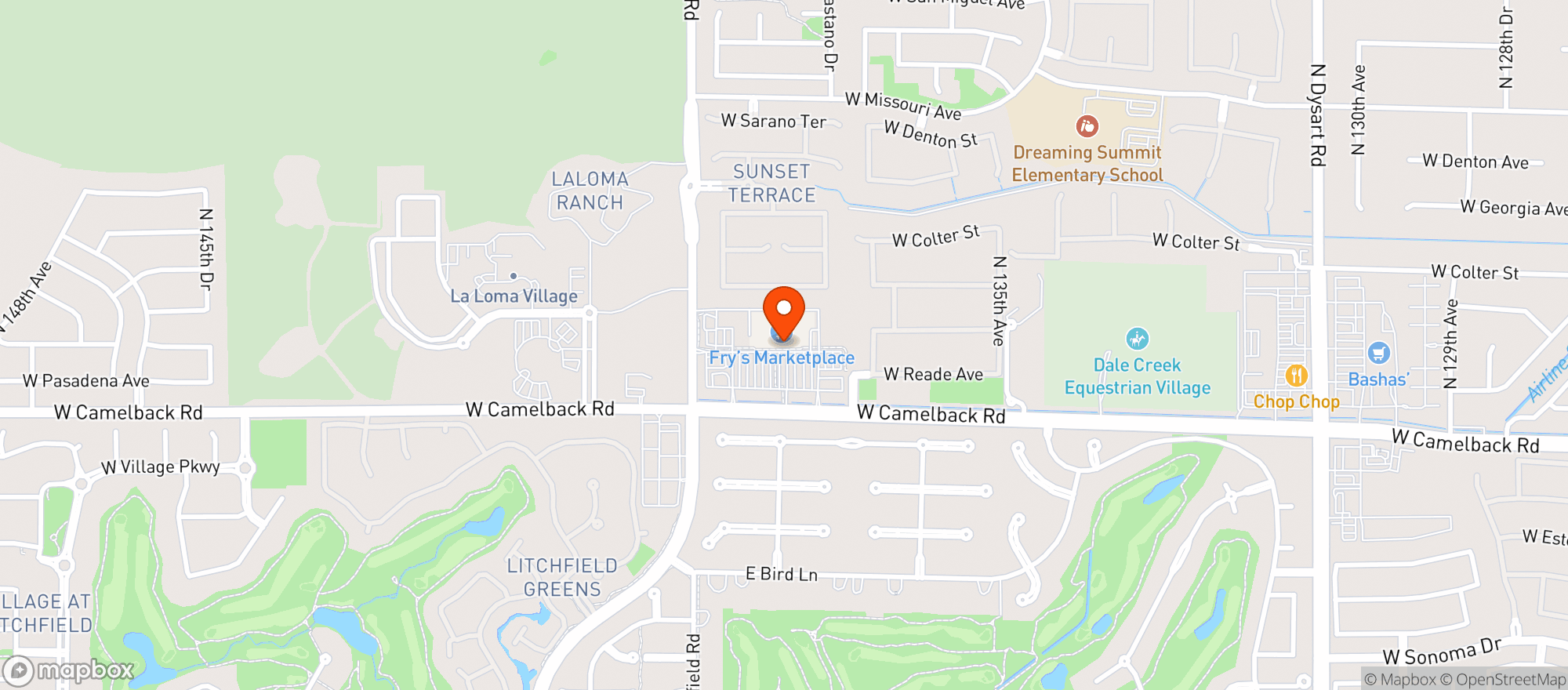 Map showing Frys Of Arizona (660) - 00667 -  Litchfield Park