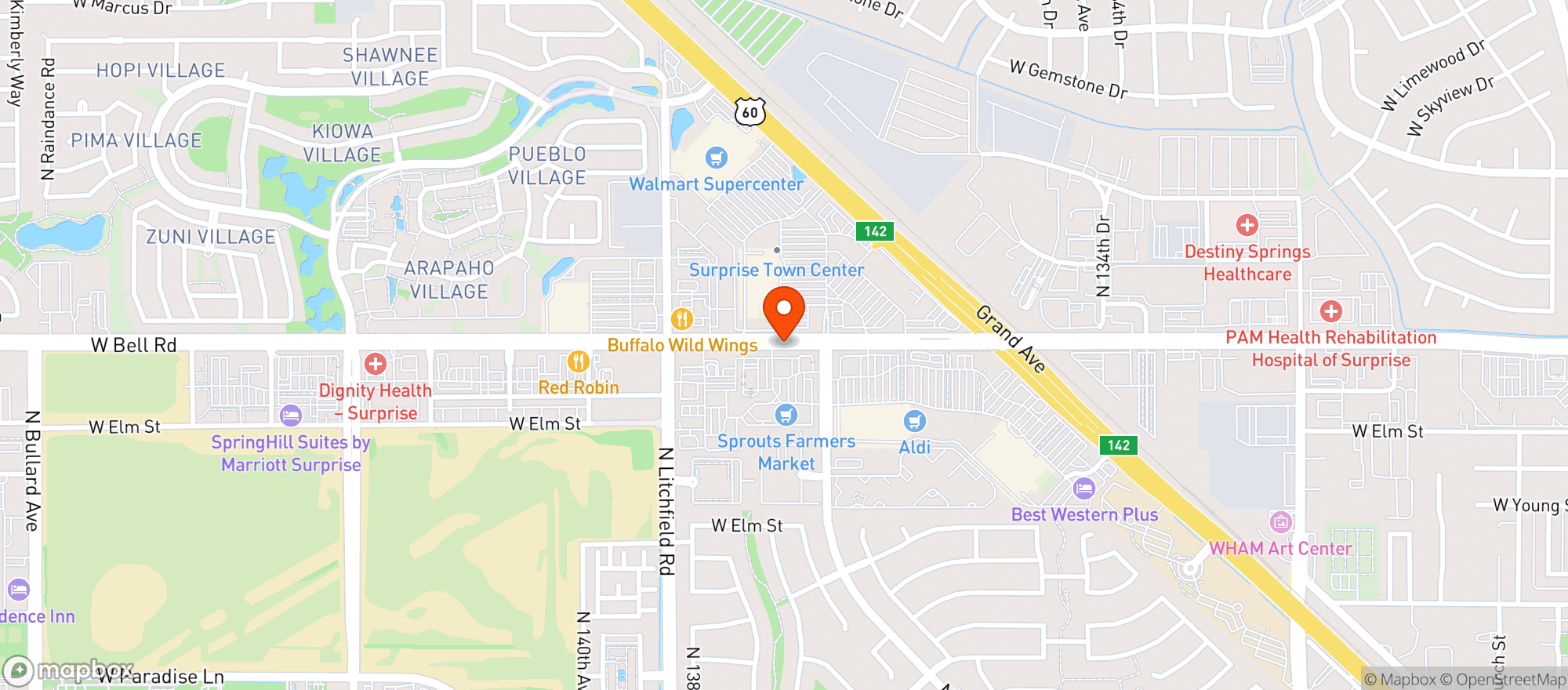 Map showing Sprouts Farmers Market