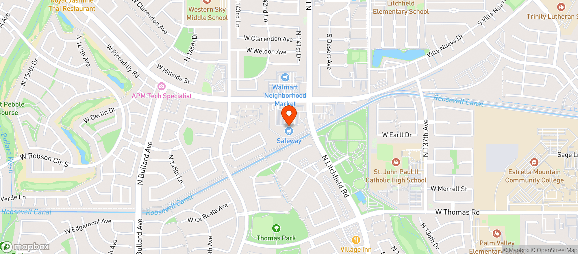 Map showing Safeway #1511
