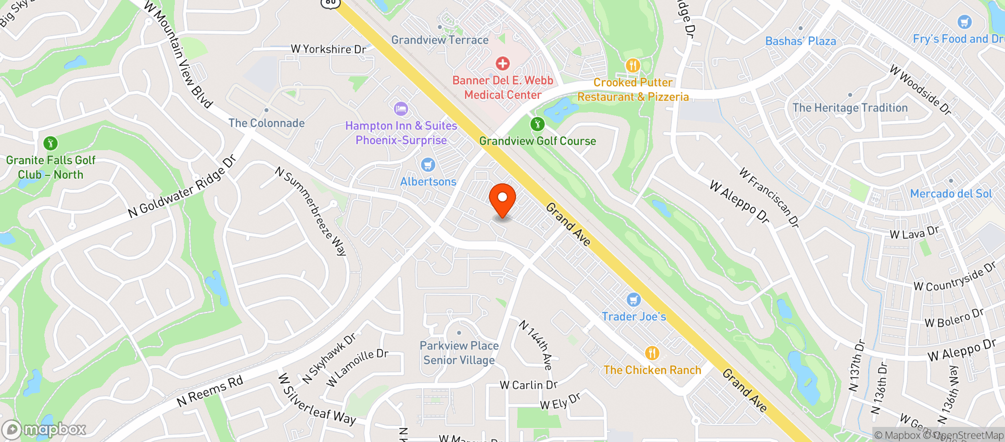 Map showing Gnc