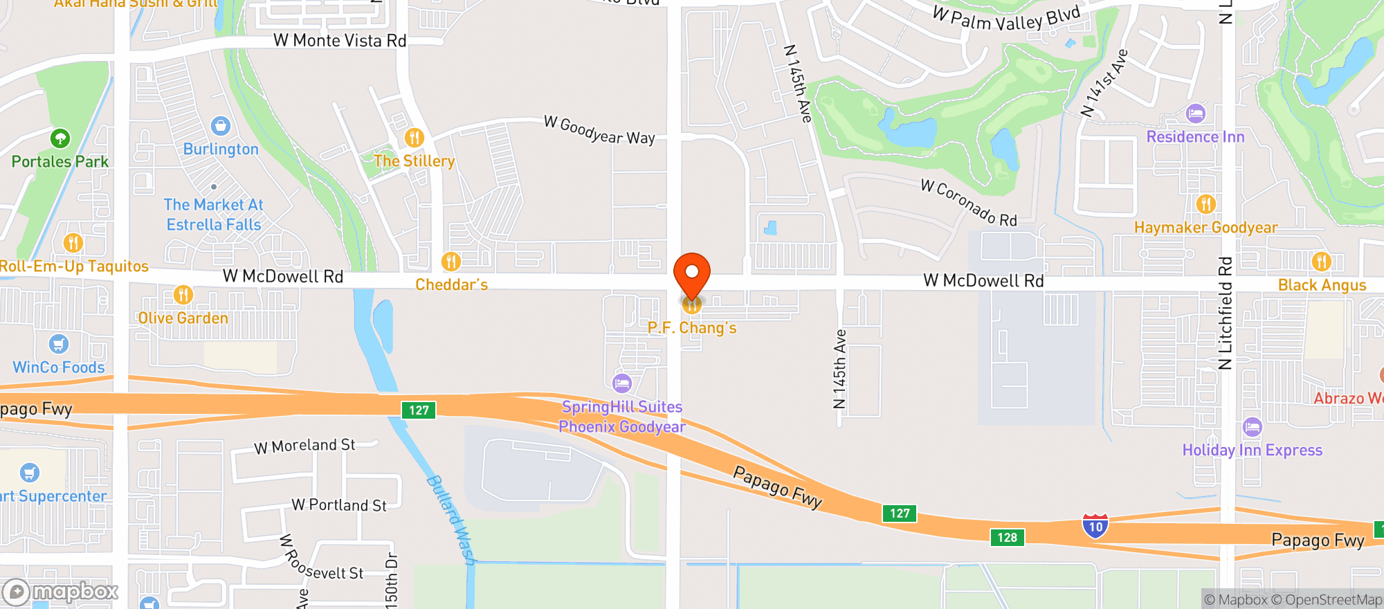 Map showing P F Changs China Bistro #9852