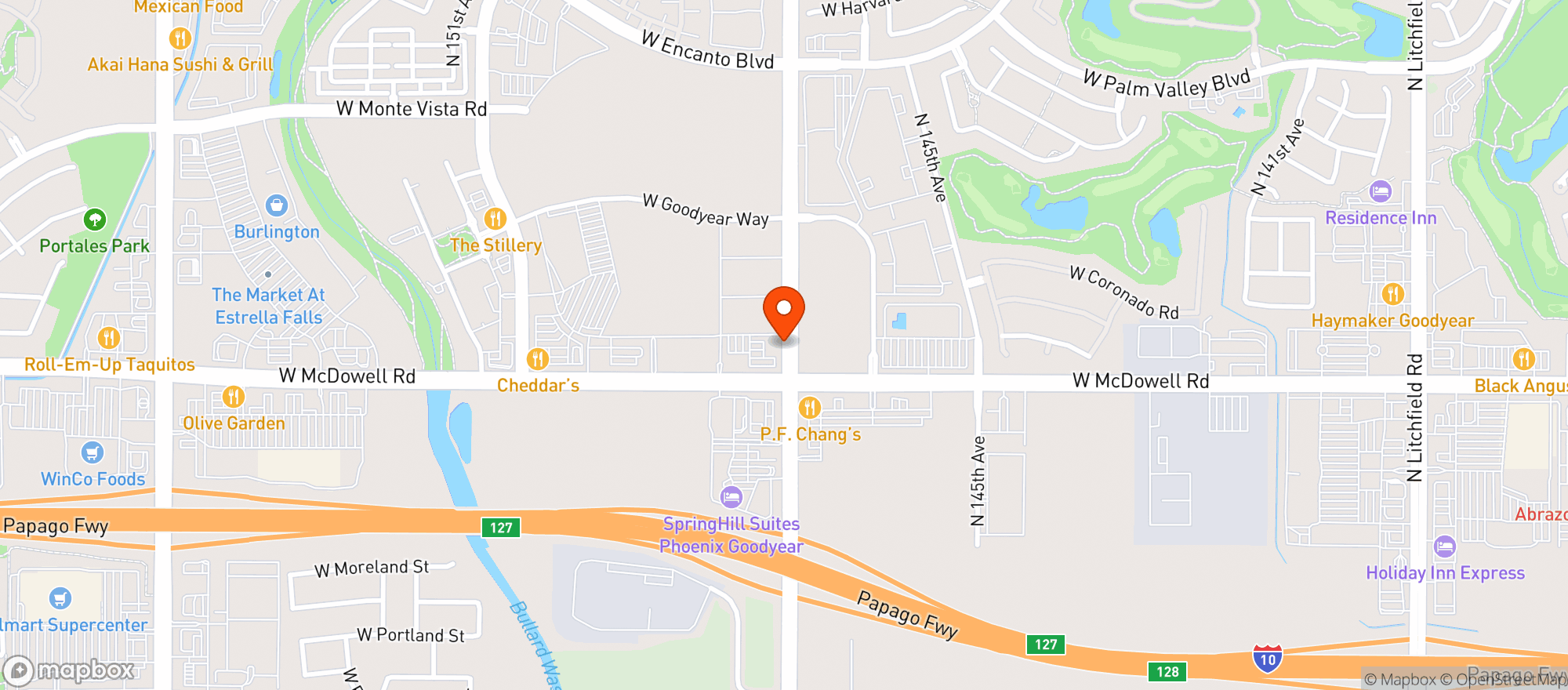 Map showing Bubbas 33