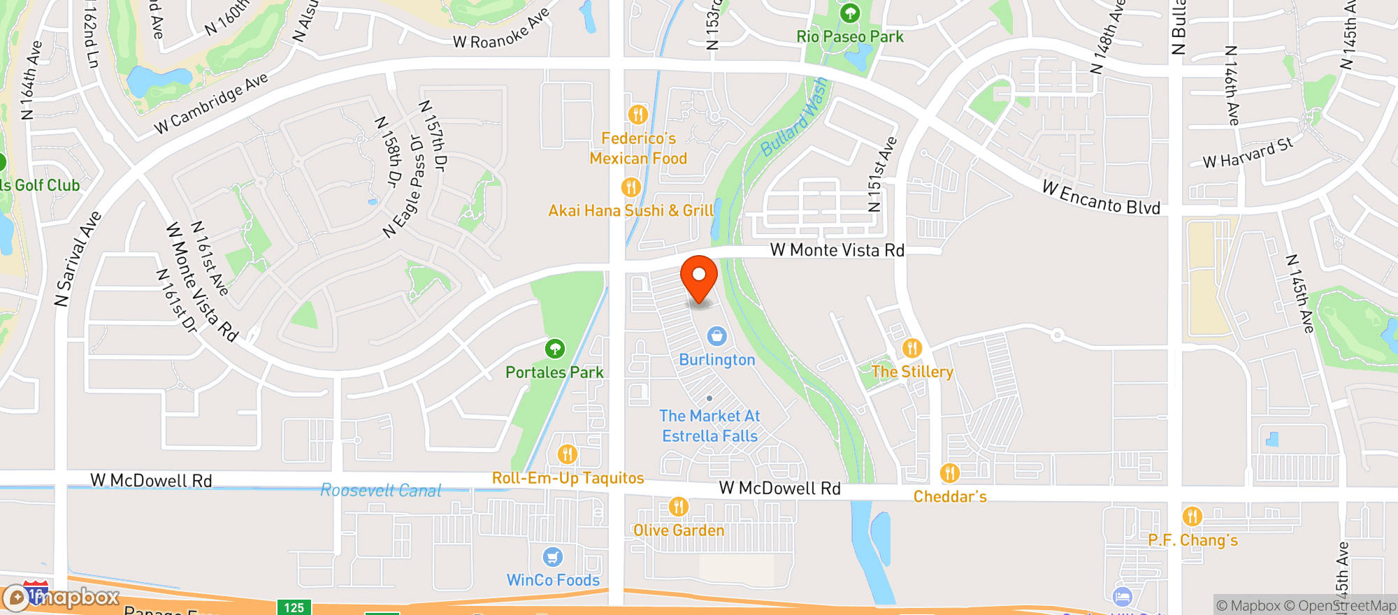 Map showing Gnc