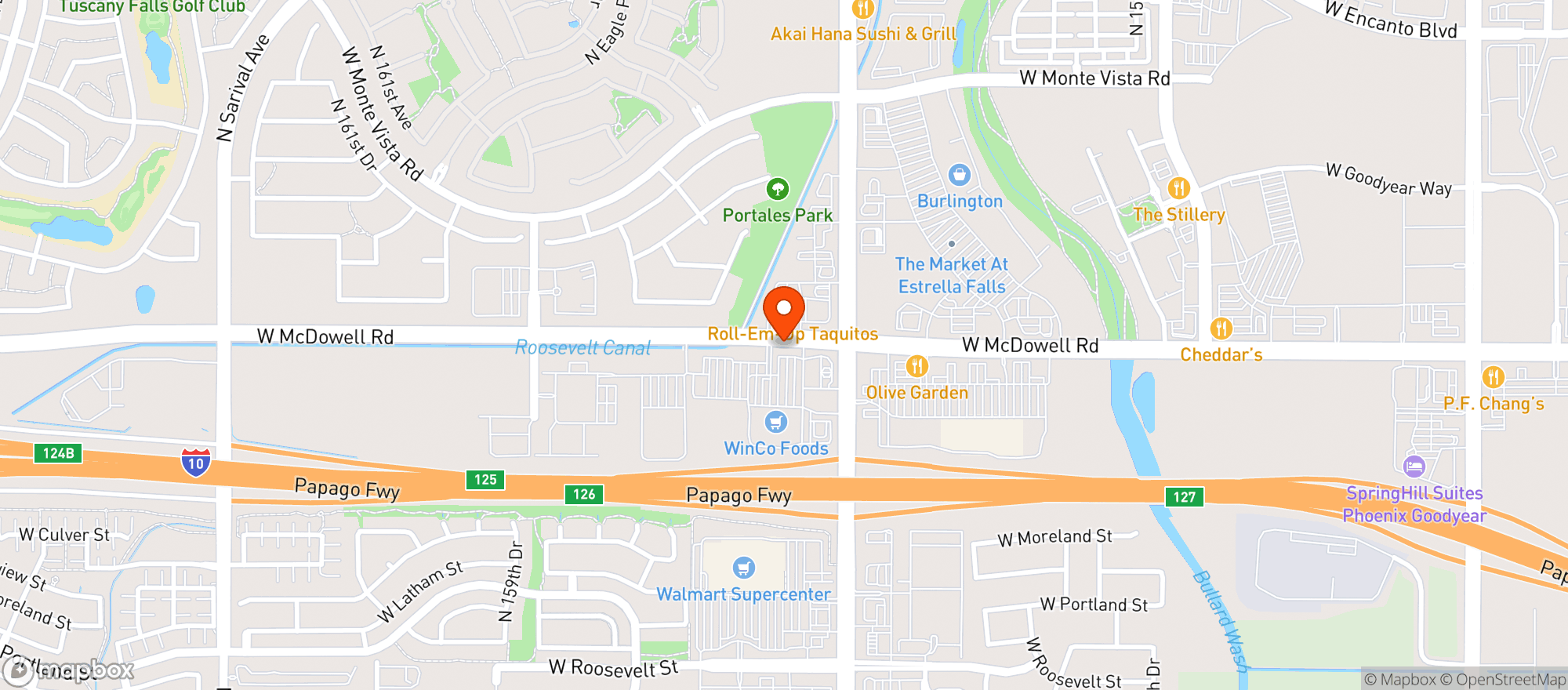 Map showing Winco Foods