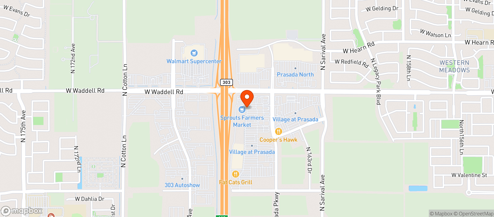 Map showing Sprouts Farmers Market