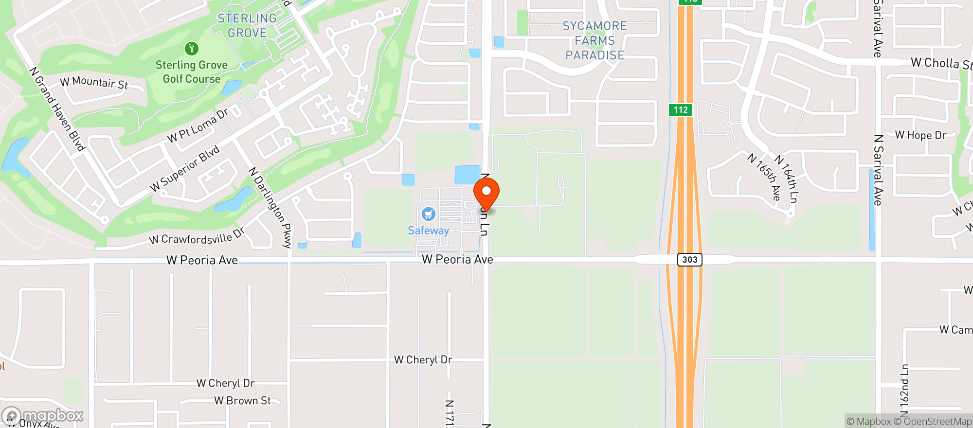 Map showing Safeway Fuel Station