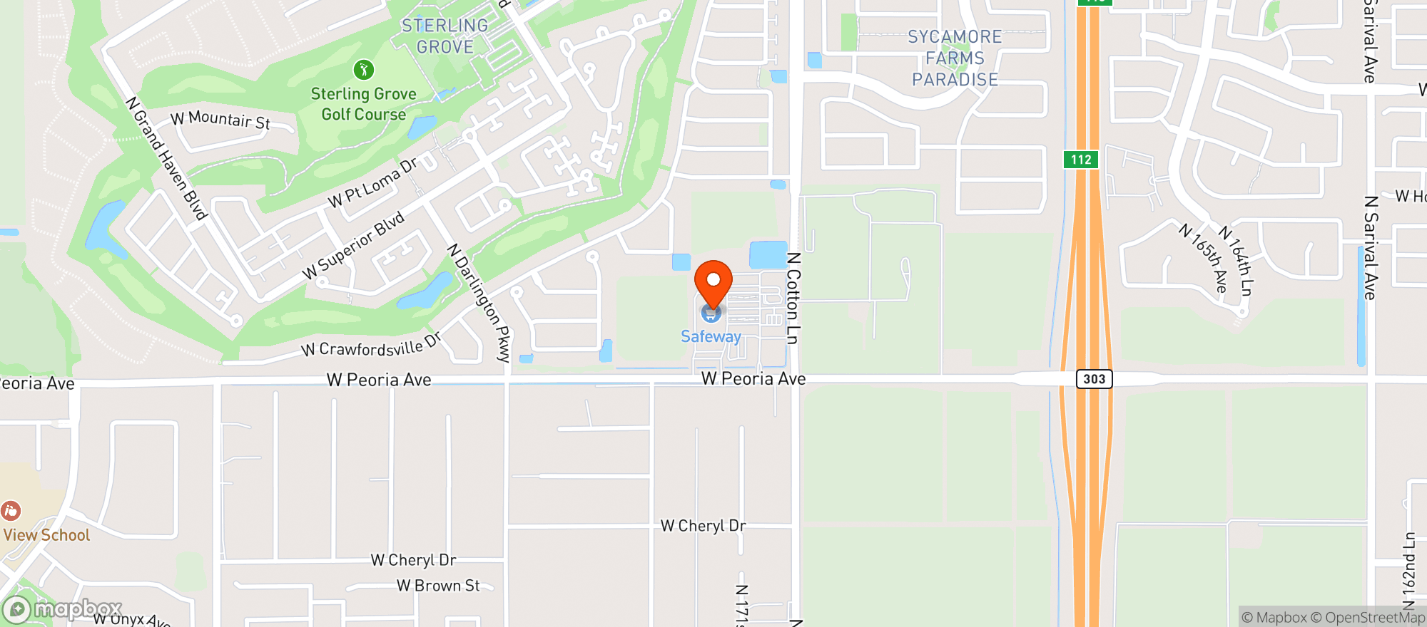 Map showing Safeway #48