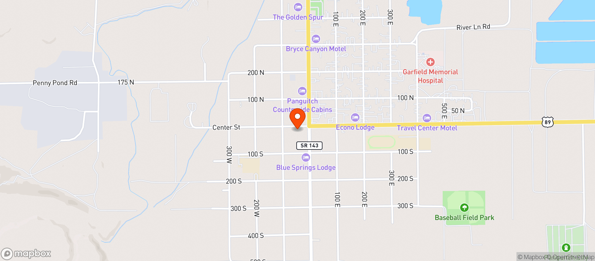Map showing JOES MAIN STREET MARKET