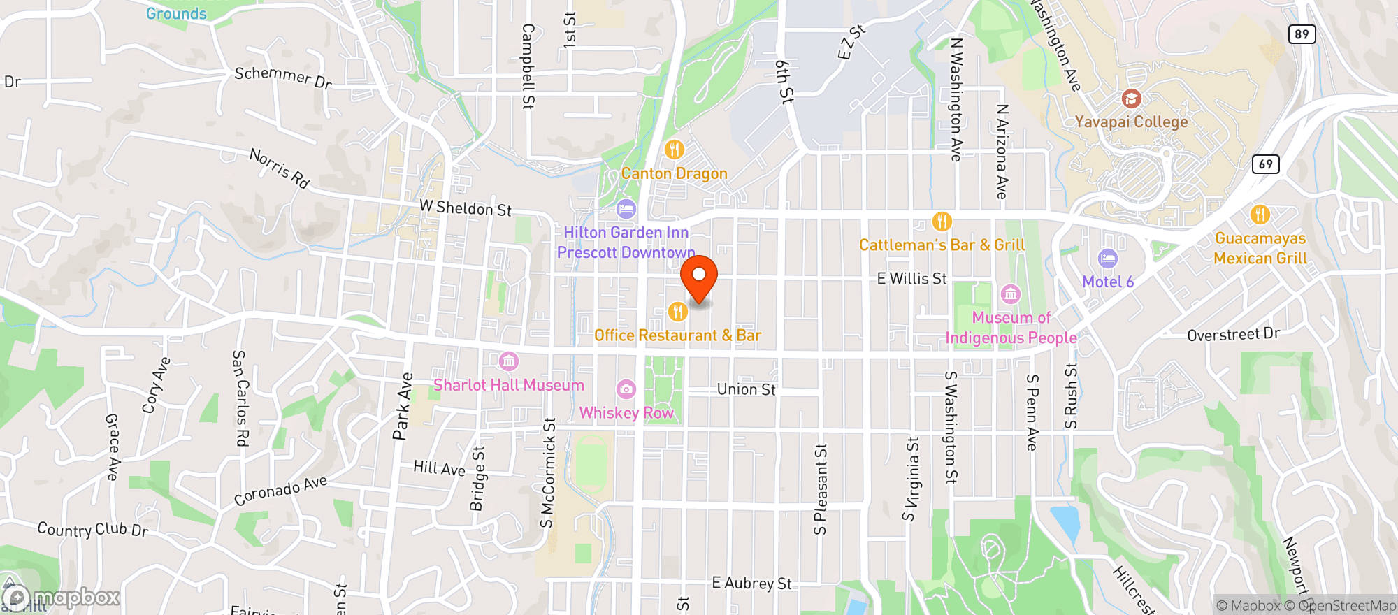 Map showing The Century Lounge
