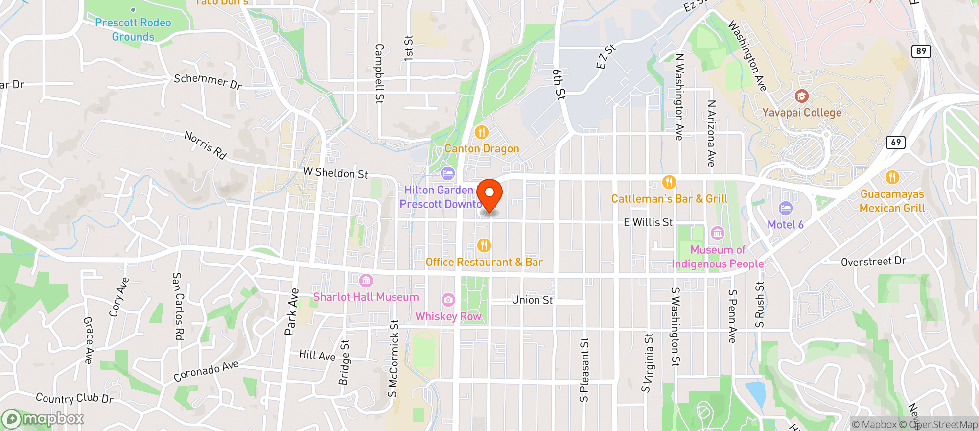 Map showing Fairweather Social Club