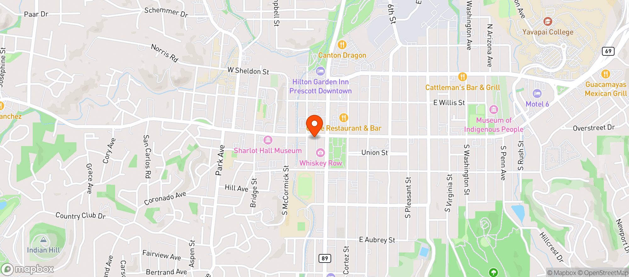 Map showing La Planchada