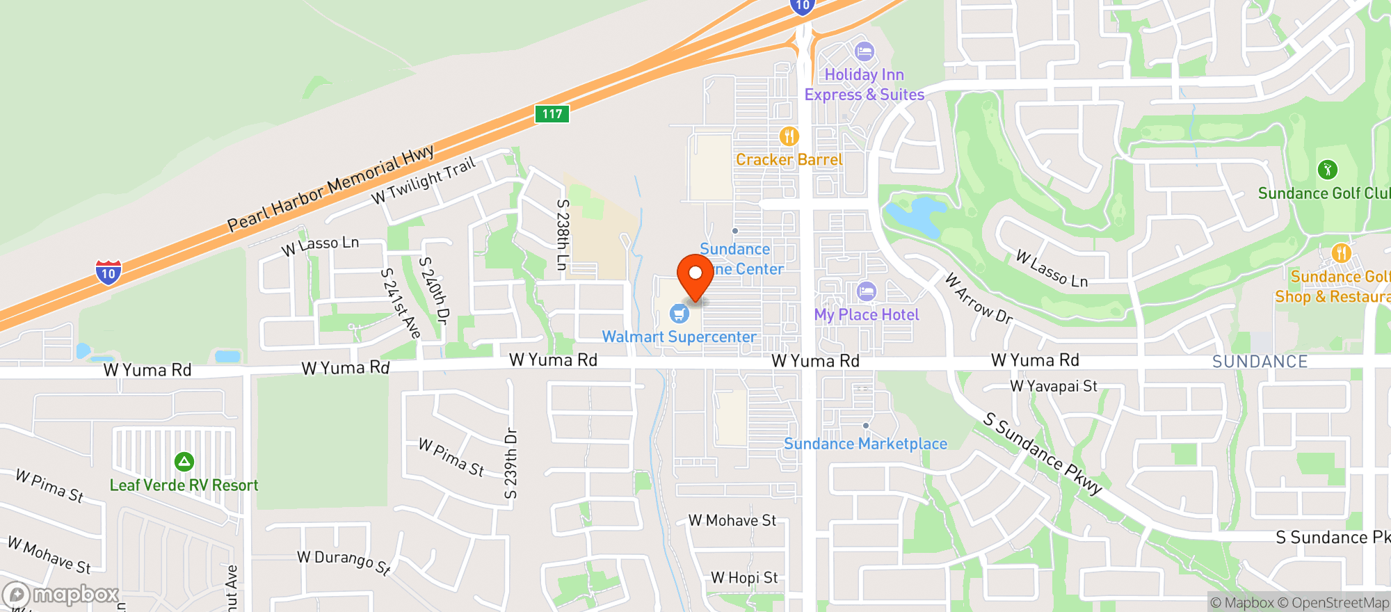 Map showing Walmart Supercenter