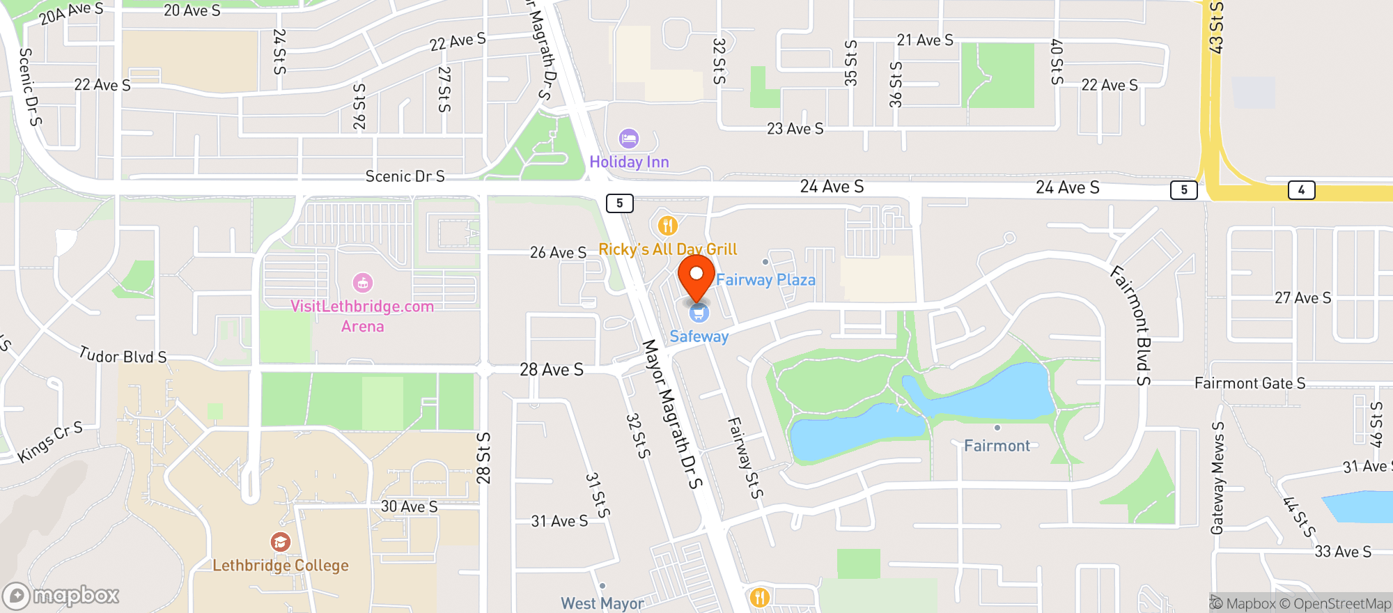 Map showing Safeway 8854