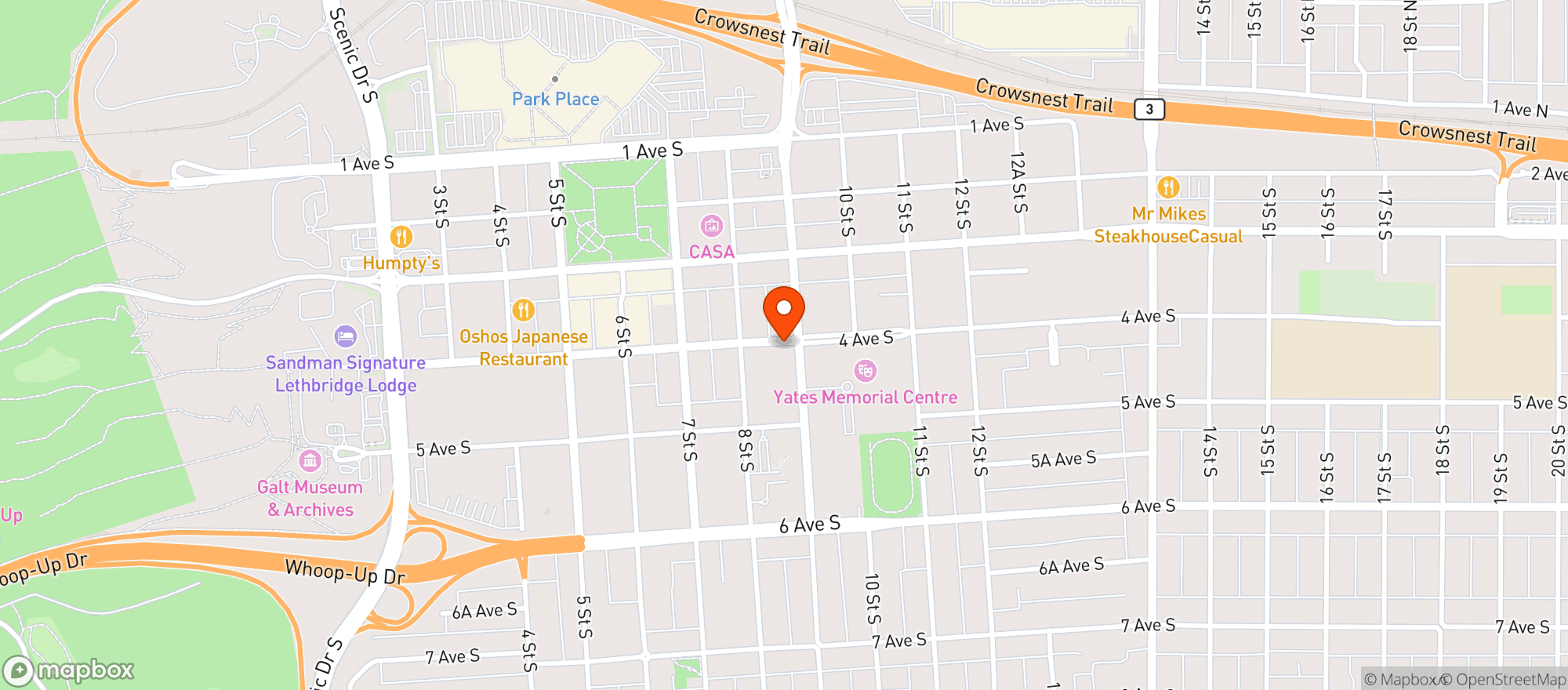 Map showing Umami Shop Canada