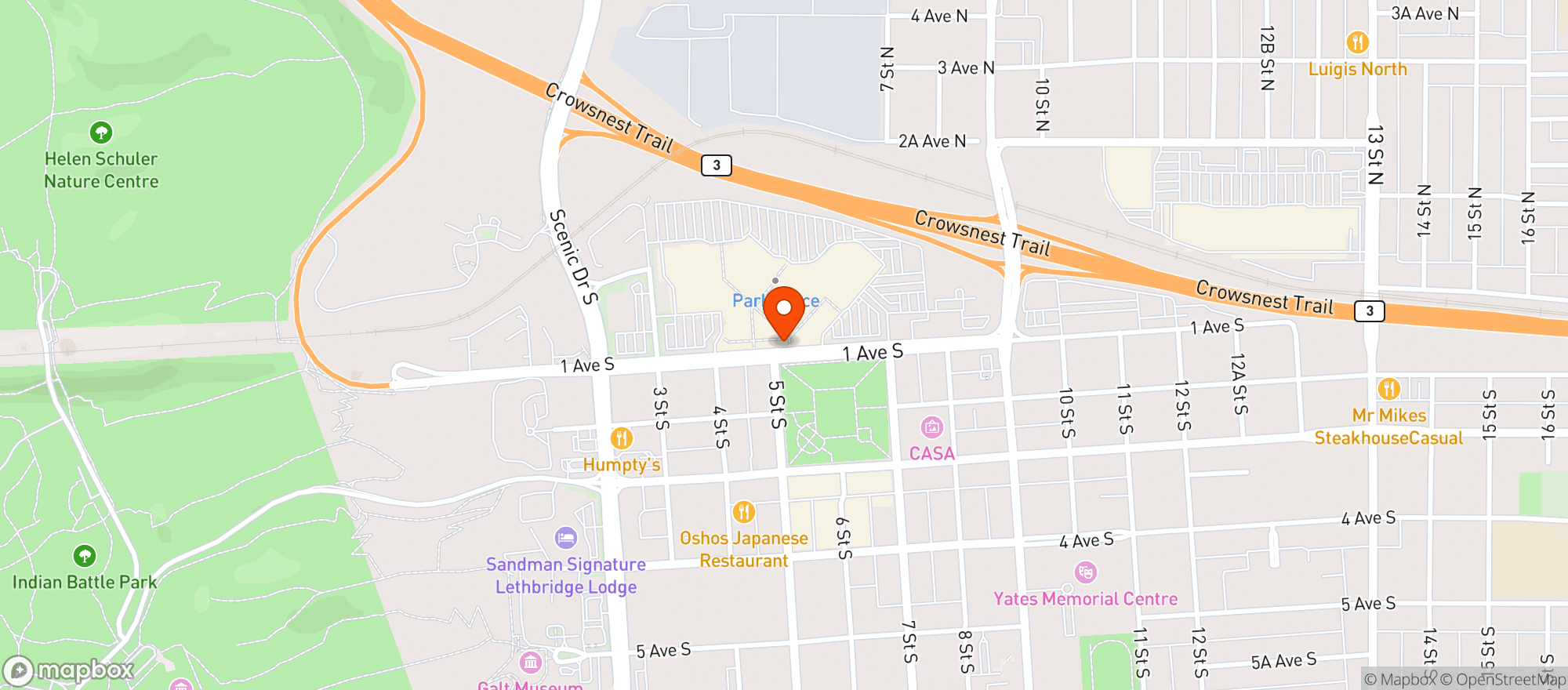 Map showing Staples