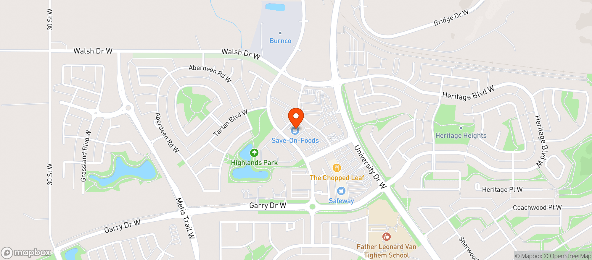 Map showing Save-On-Foods
