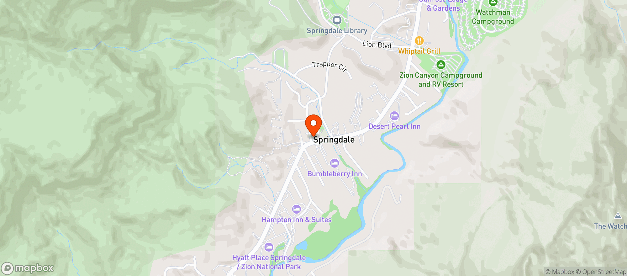 Map showing Deep Creek Coffee Company