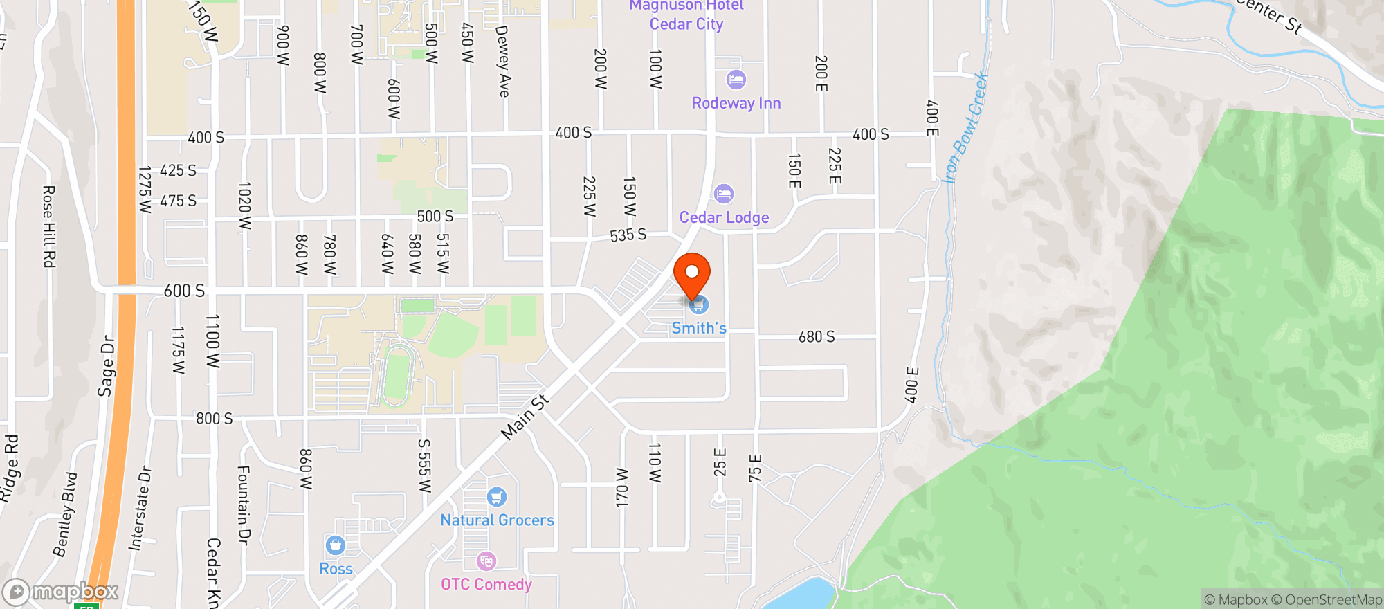 Map showing Smiths Food & Drug Cent #42