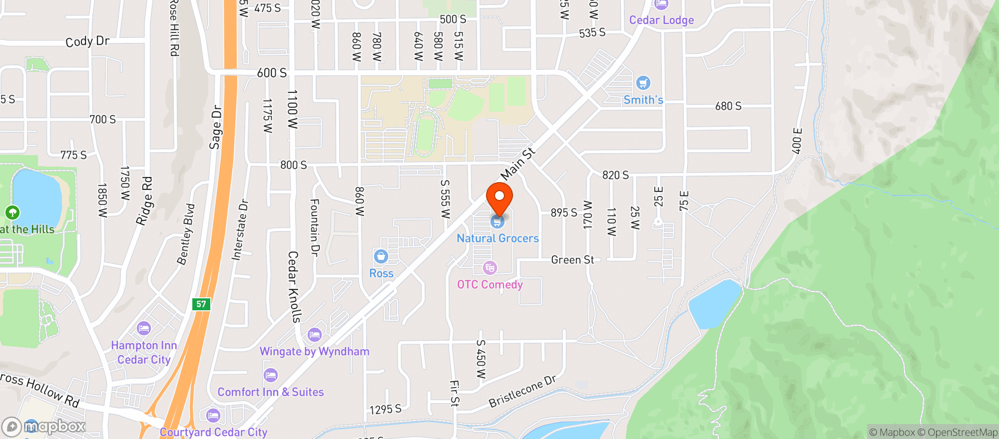 Map showing Natural Grocers by Vitamin Cottage - Natural Grocers by VC_Cedar City (CZ) - 00100016232