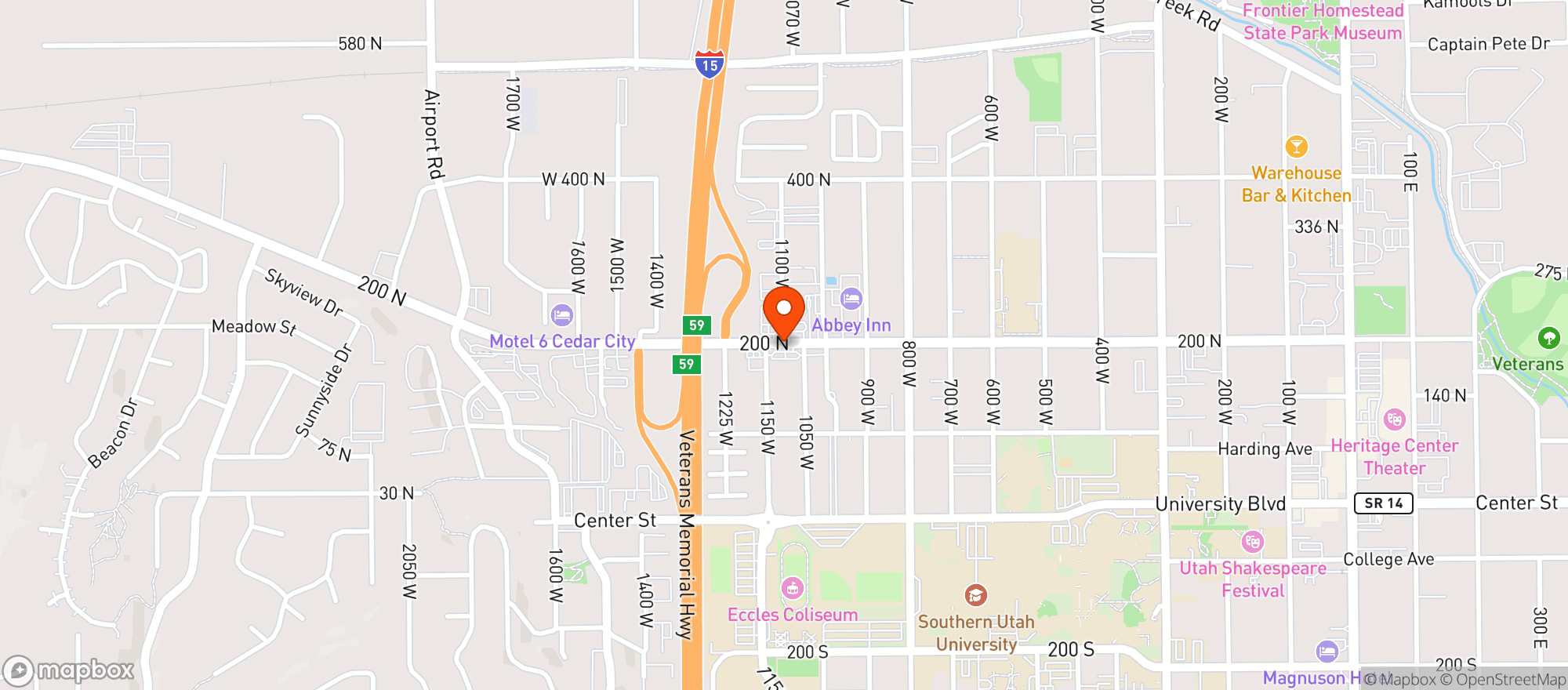 Map showing Rally Stop