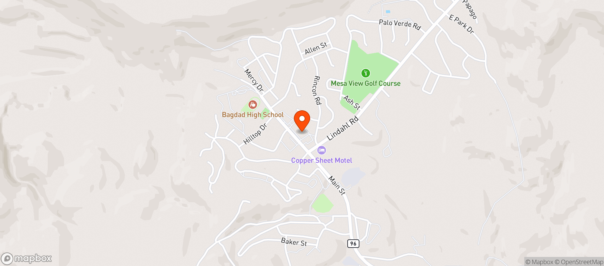 Map showing Bashas