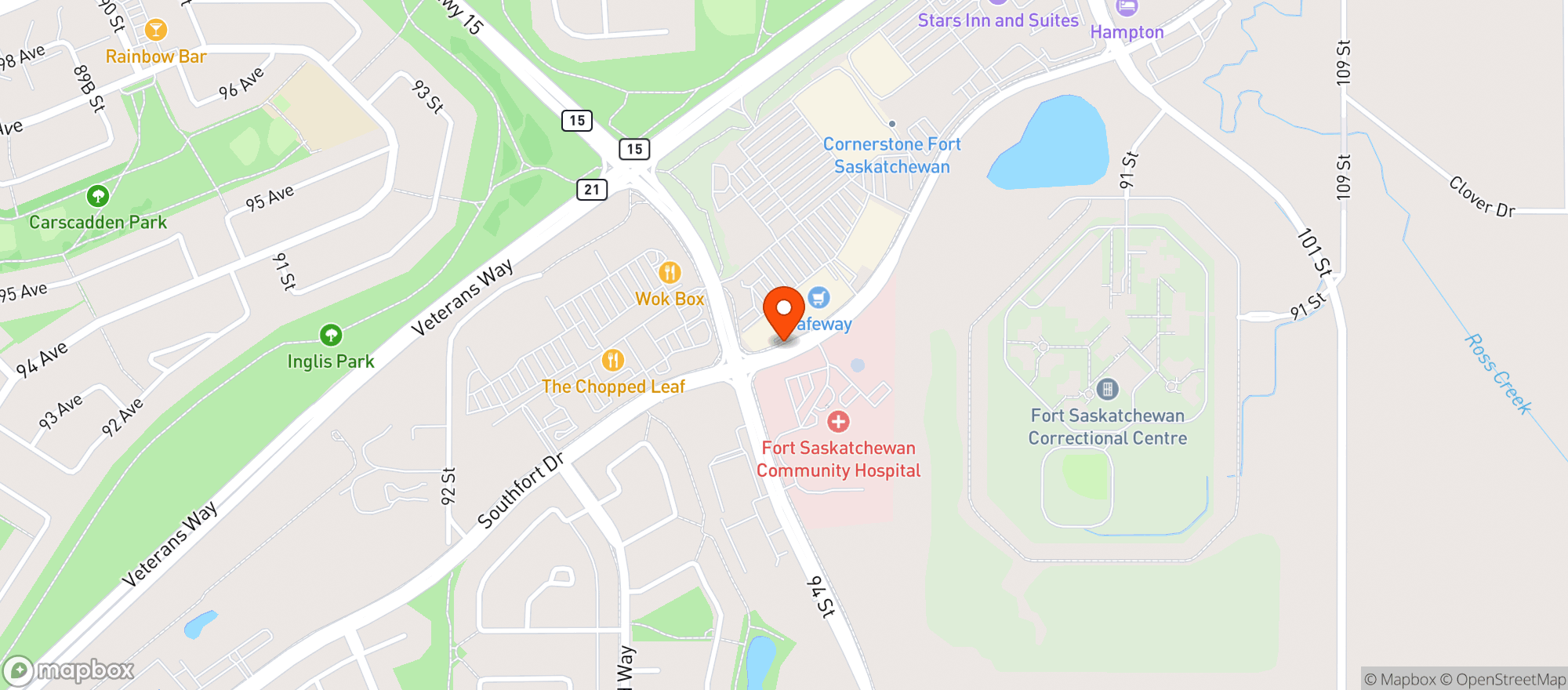 Map showing Staples