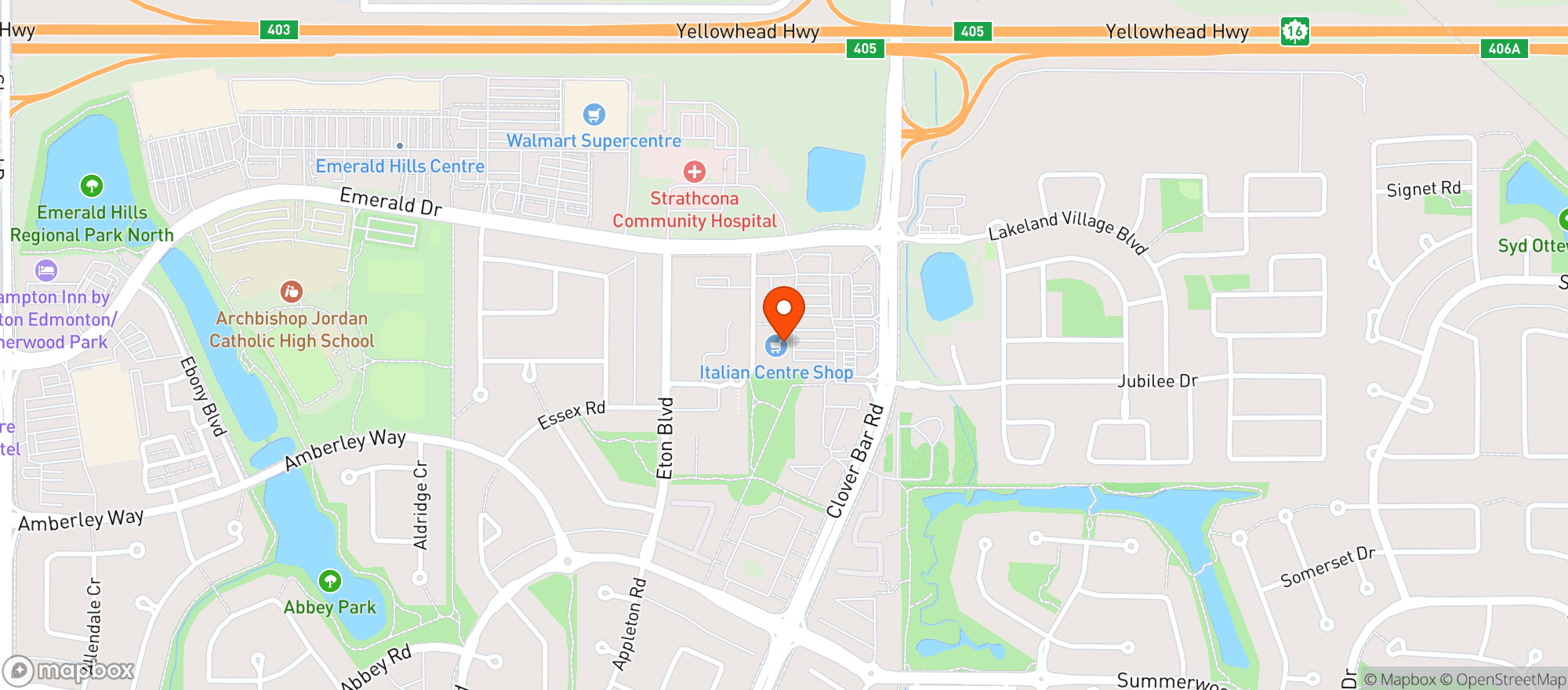 Map showing Italian Centre Shop