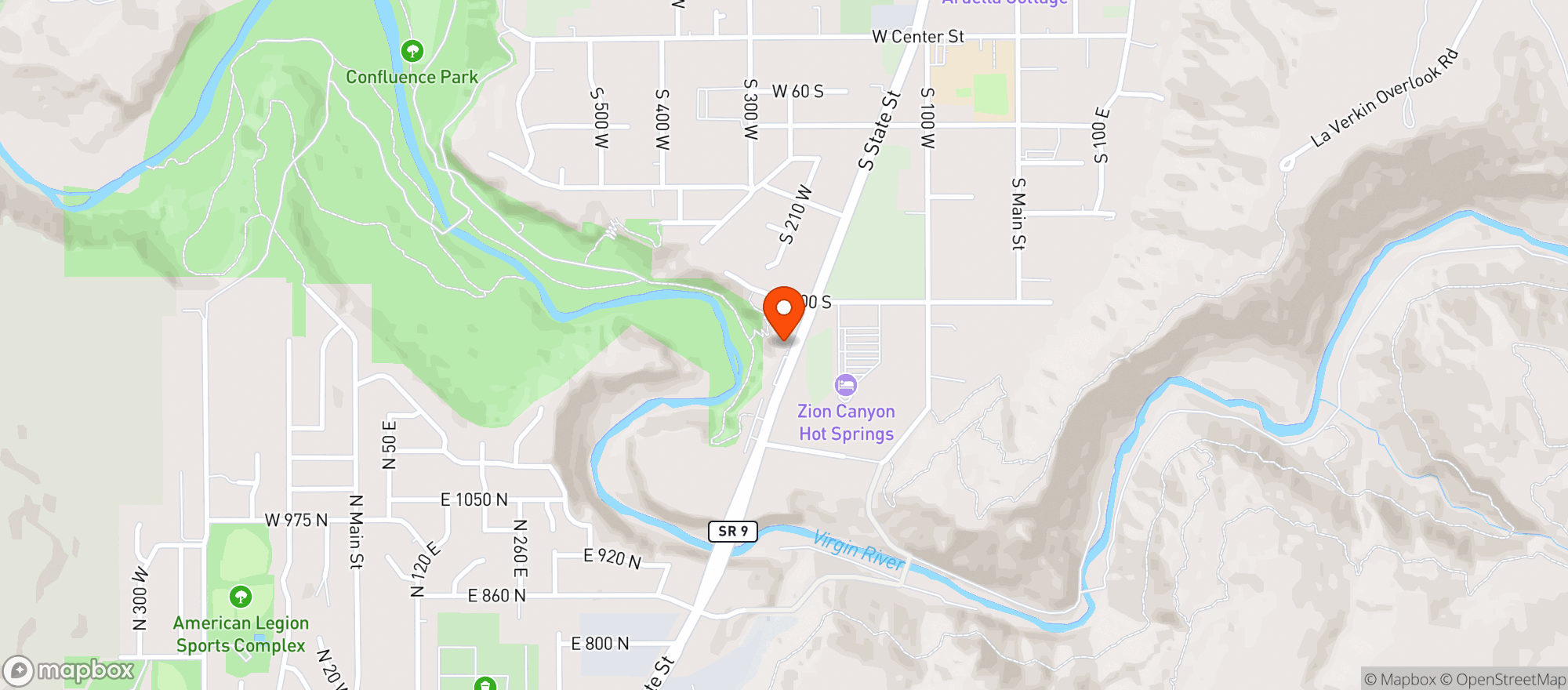 Map showing River Rock Roasting Co