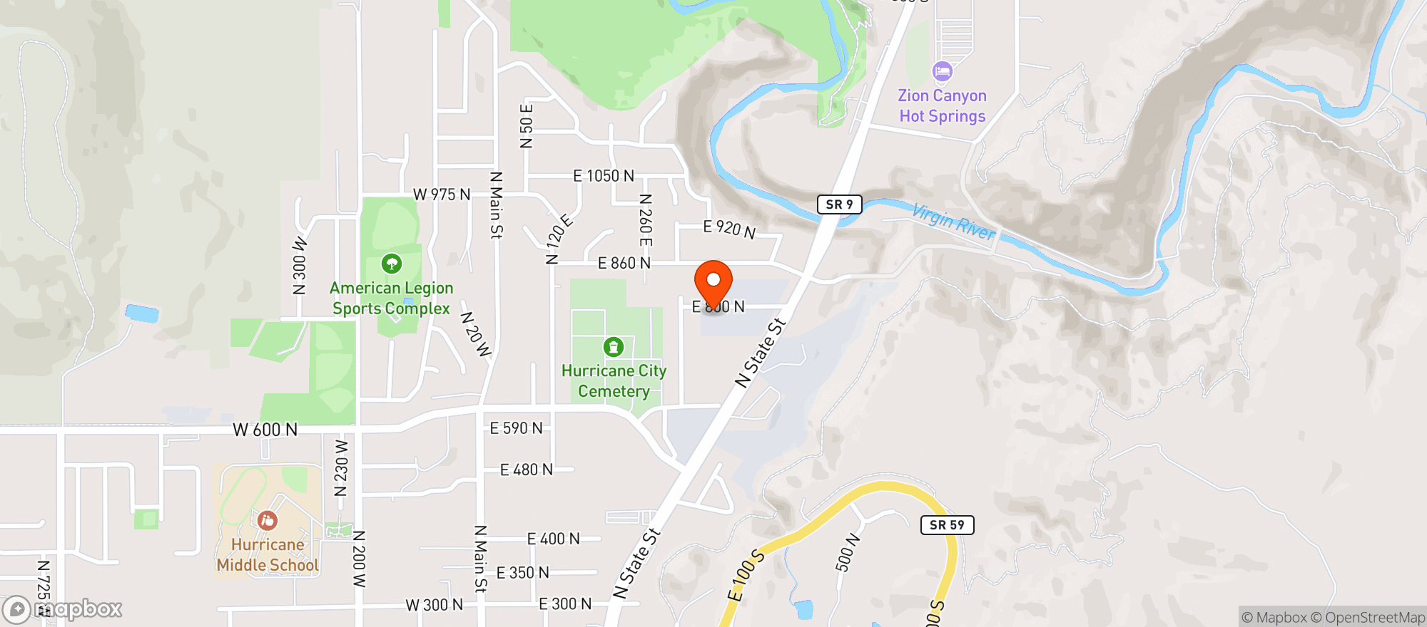 Map showing R&B Boutique