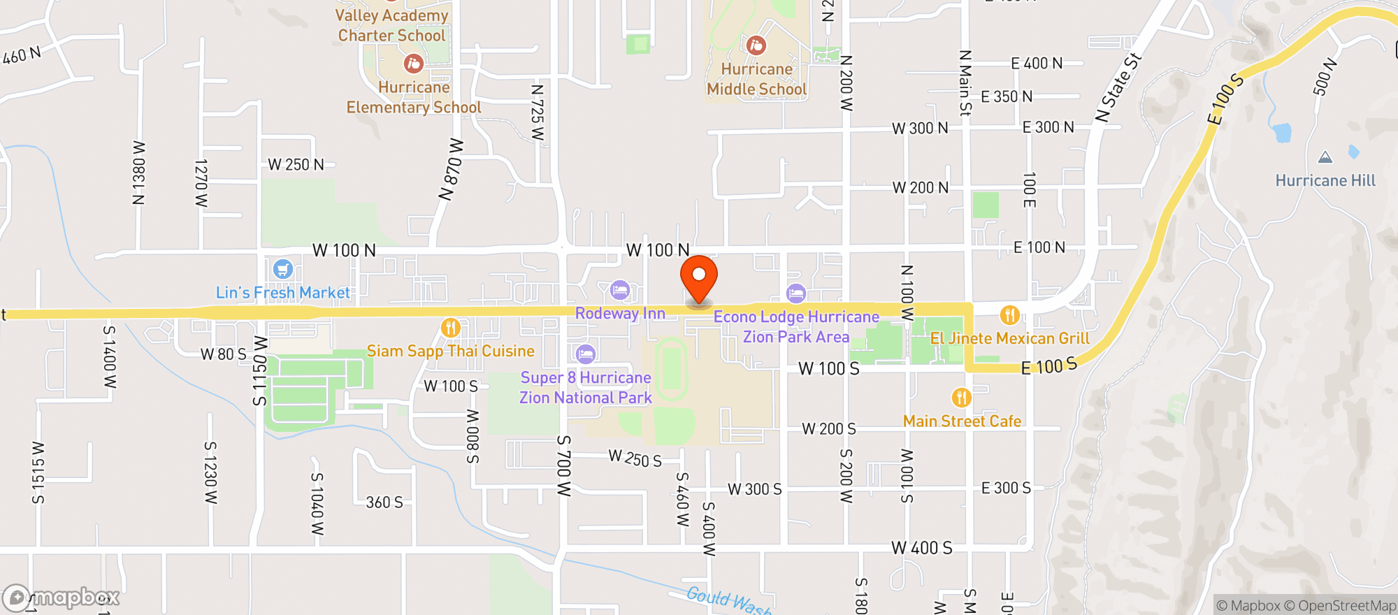 Map showing Las Lupitas Mexican Restaurant