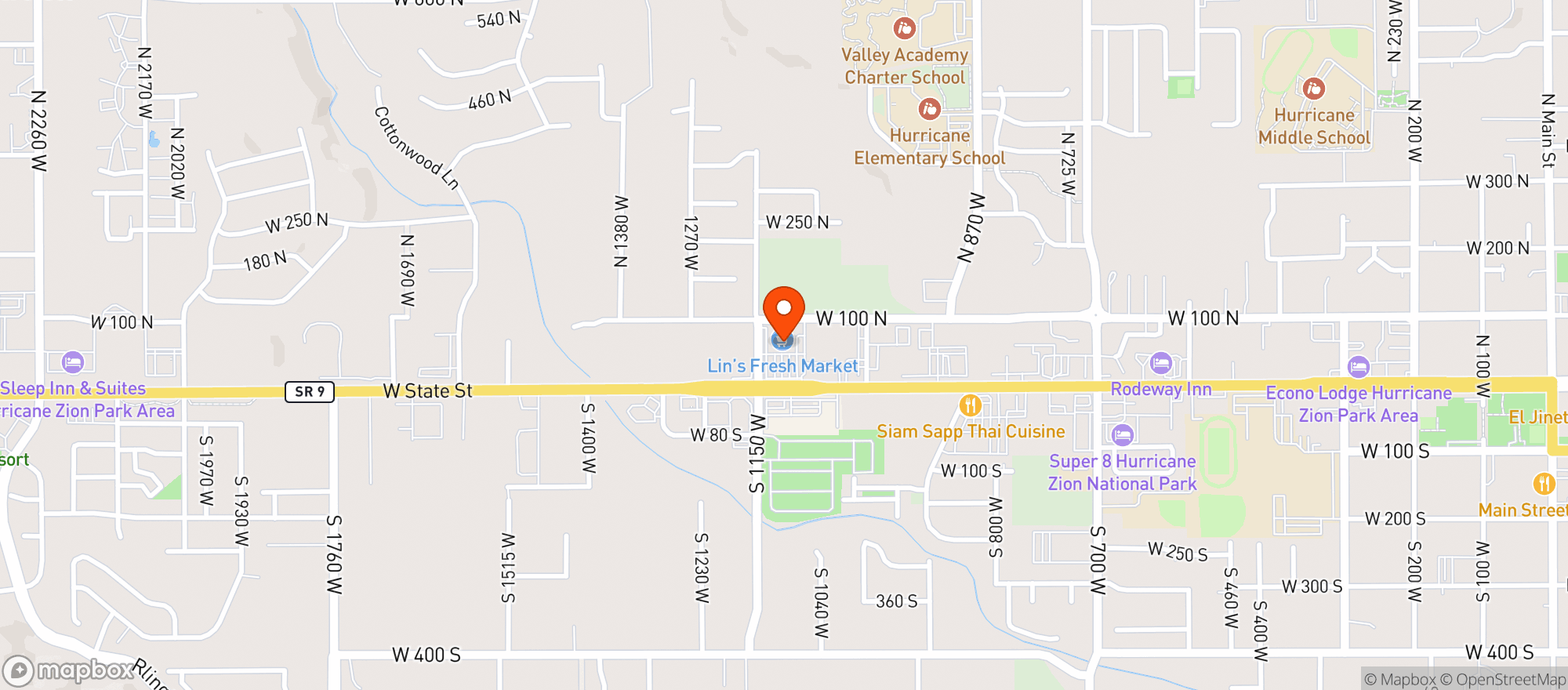 Map showing Lins