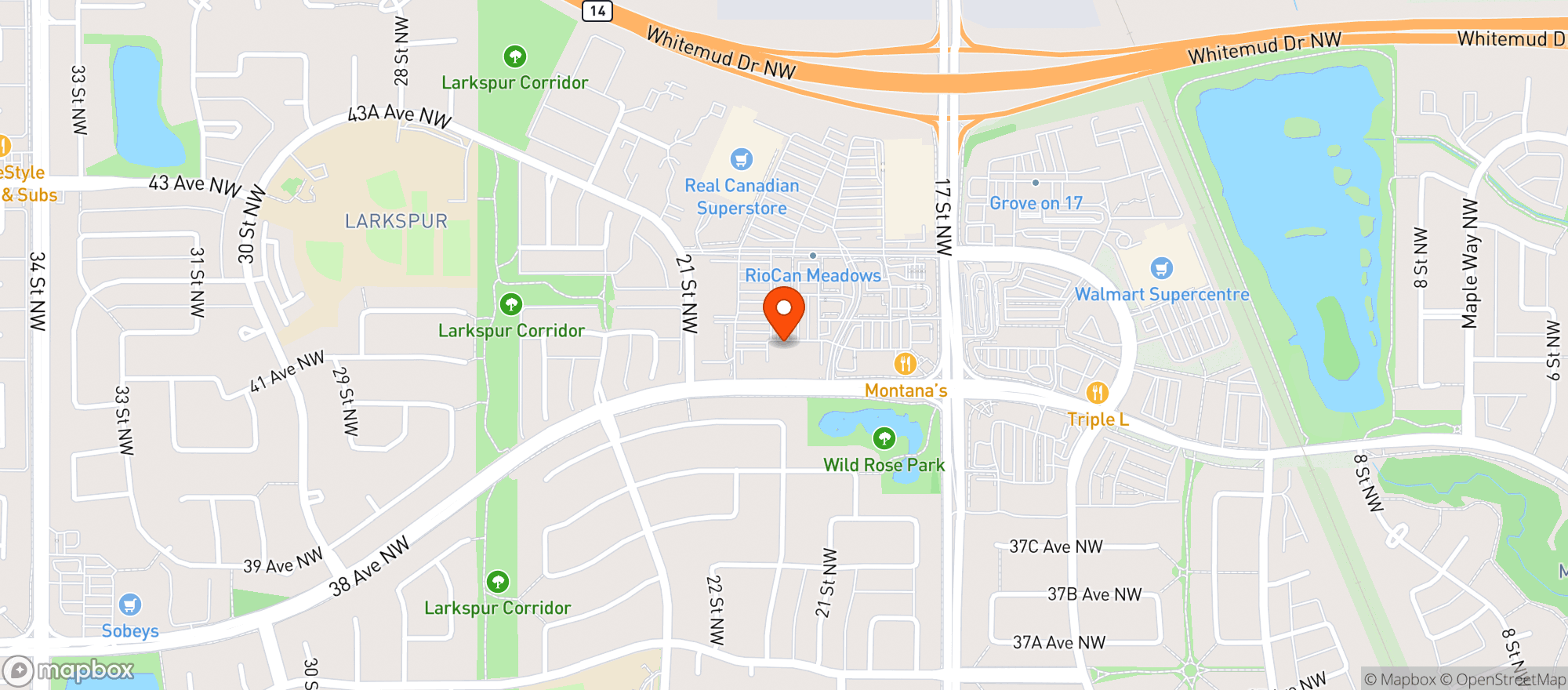 Map showing Staples