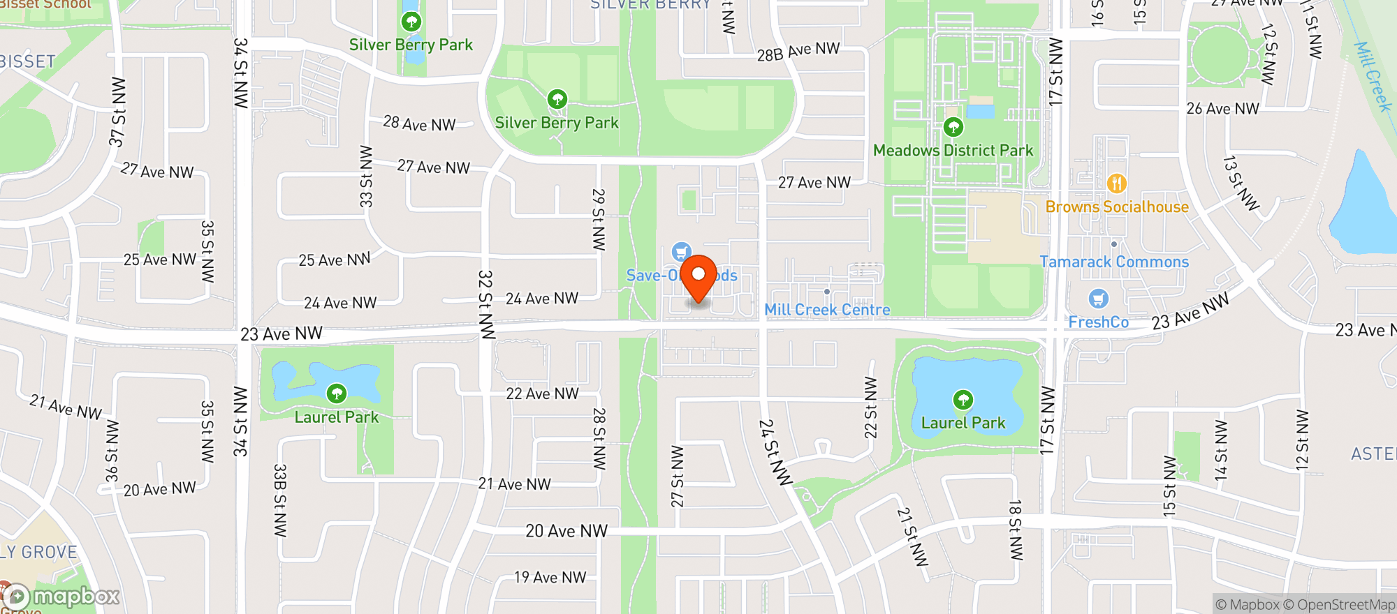 Map showing Ace Liquor Discounter At The Meadows