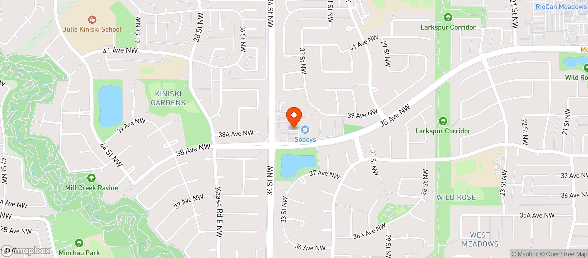 Map showing Sobeys #3013 Meadowbrook