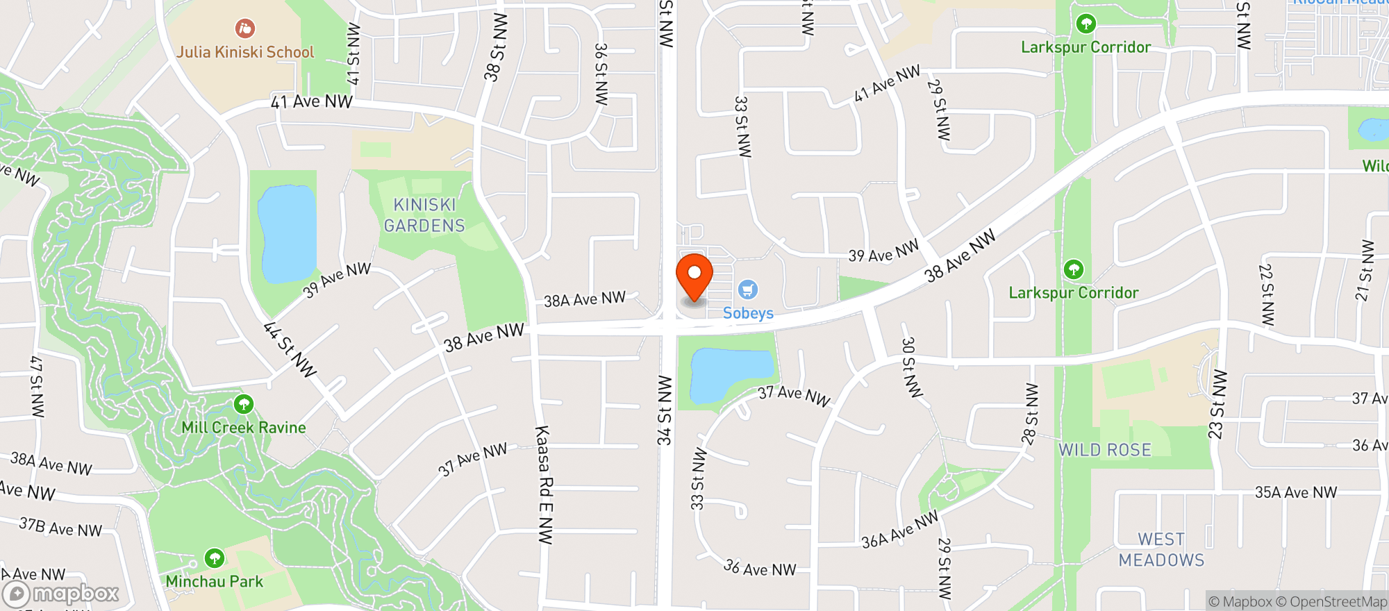 Map showing Sobeys Liquor Meadowbrook
