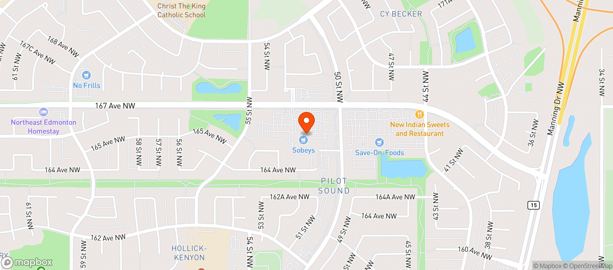 Map showing Sobeys 5070