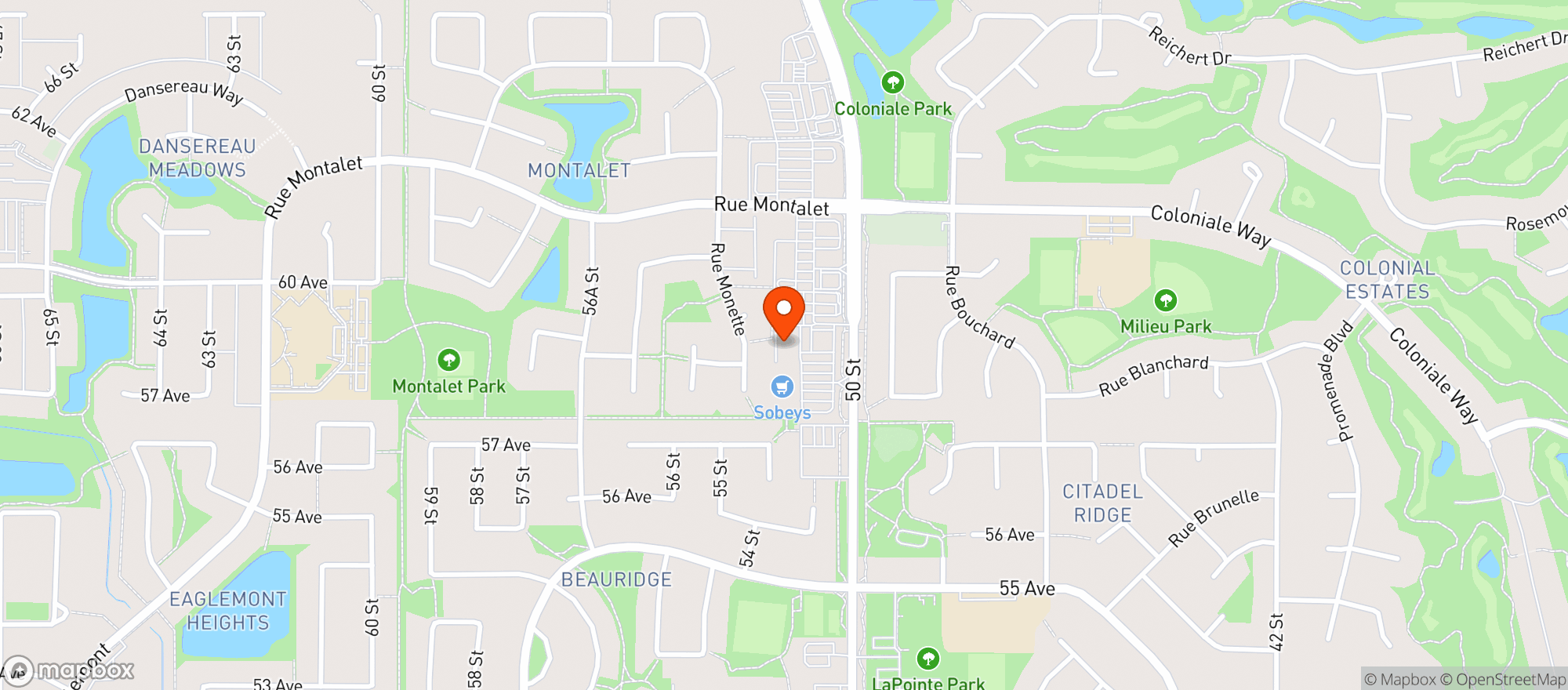 Map showing Sobeys 5076