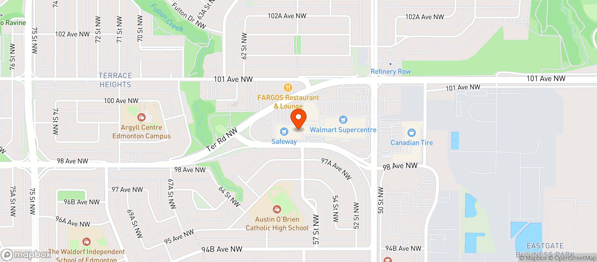 Map showing ACE Liquor Capilano