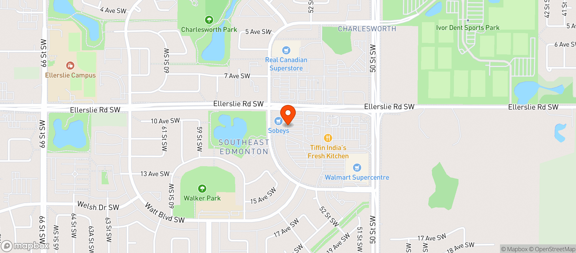 Map showing Sobeys 5190