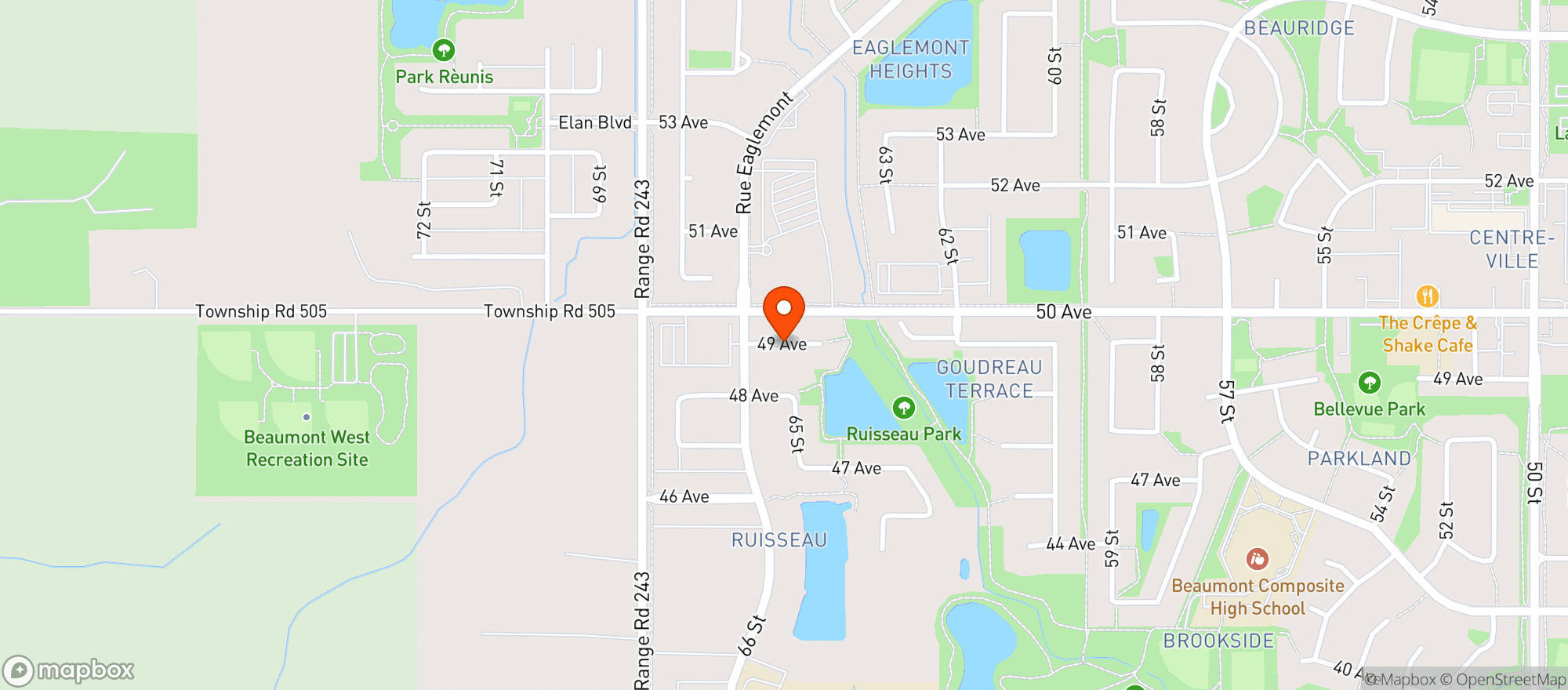 Map showing Old Yale Brewing Co. - Beaumont