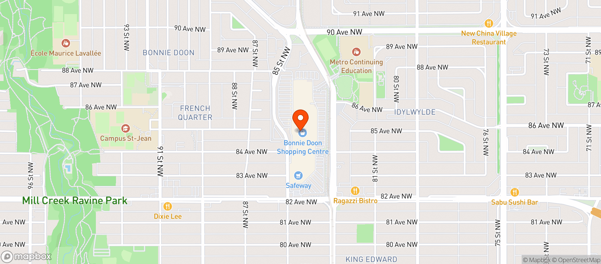 Map showing Safeway 8898