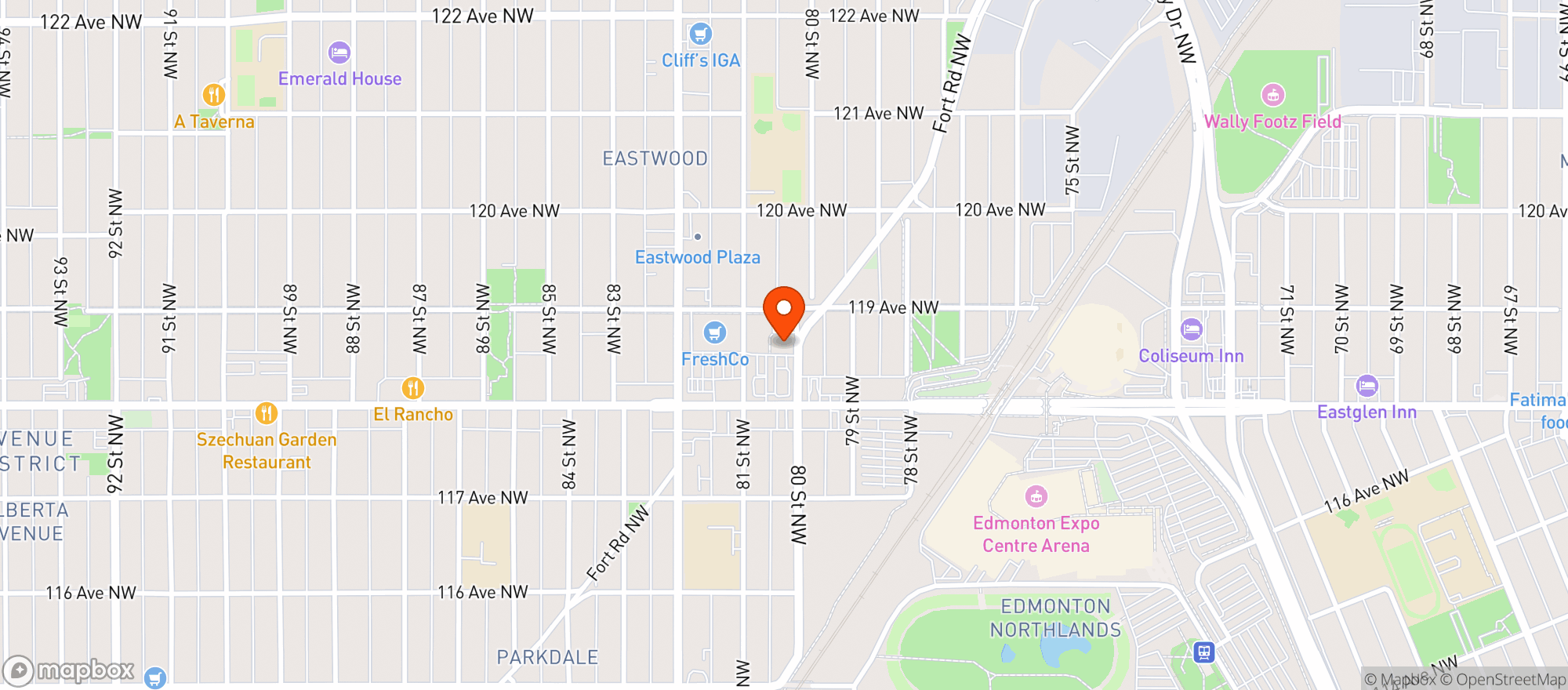 Map showing Sobeys Liquor (coliseum)