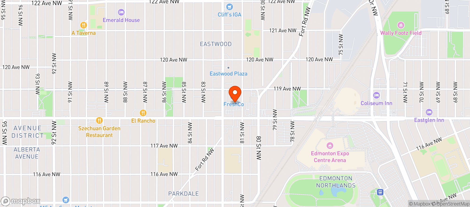 Map showing Freshco