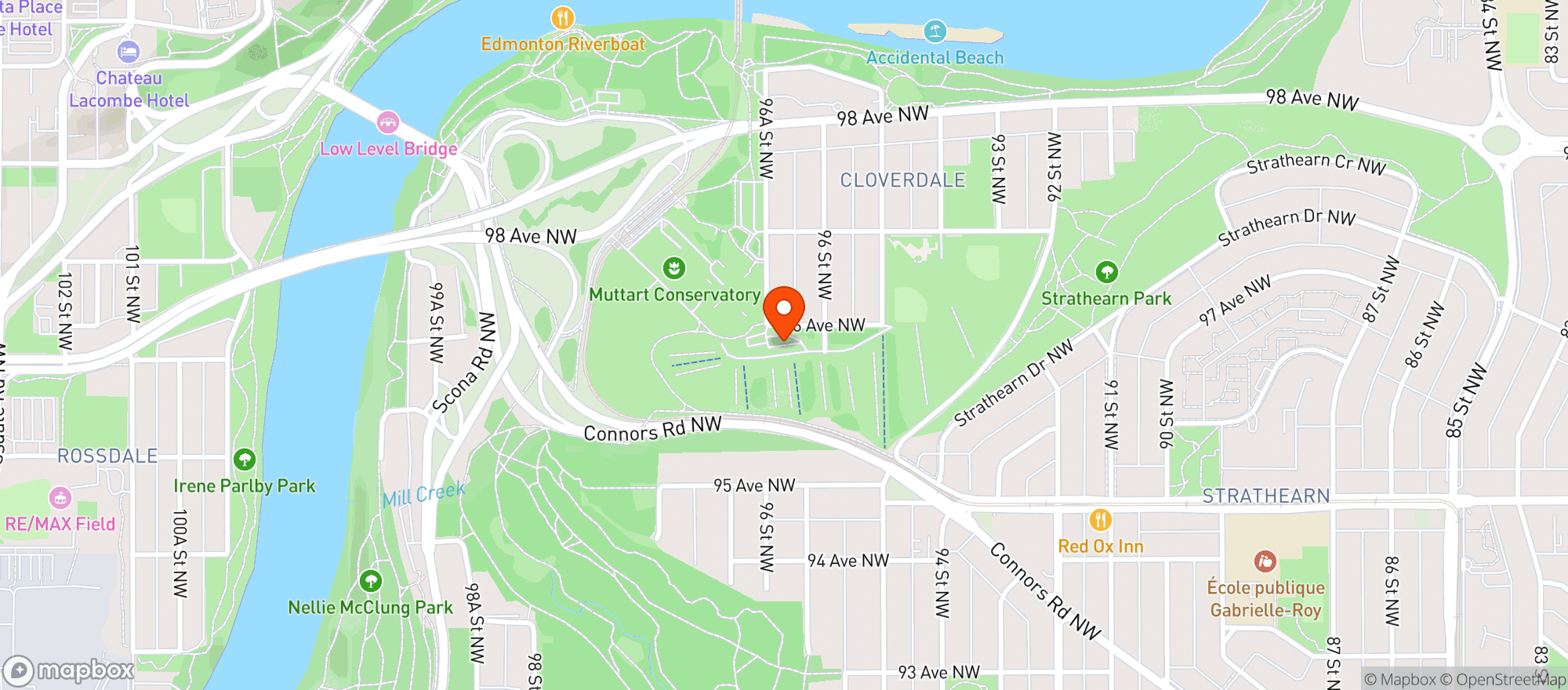 Map showing Gallagher Park