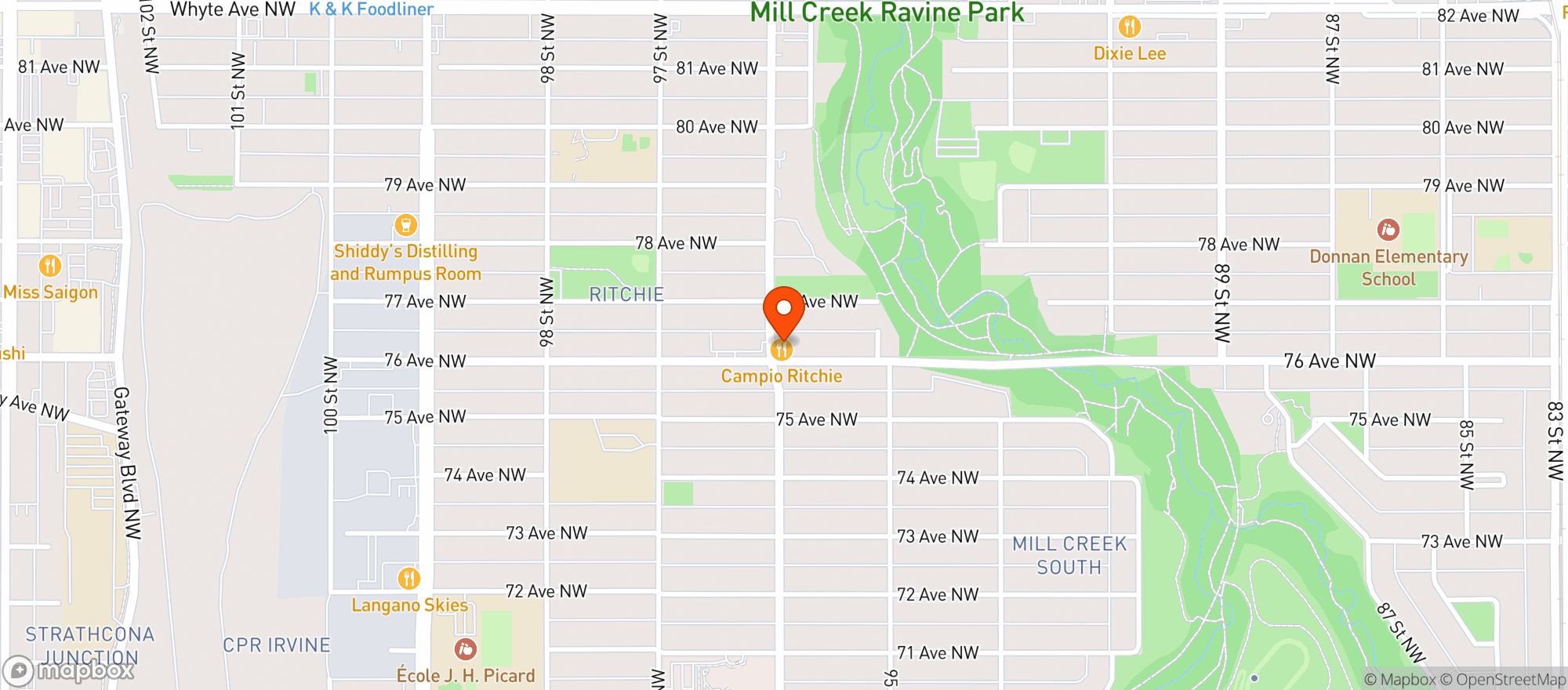 Map showing Relish Bar & Market